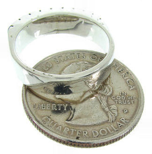 Mother Of Pearl Jet Inlay Southwestern Ring Size 8-1/4 AW63756